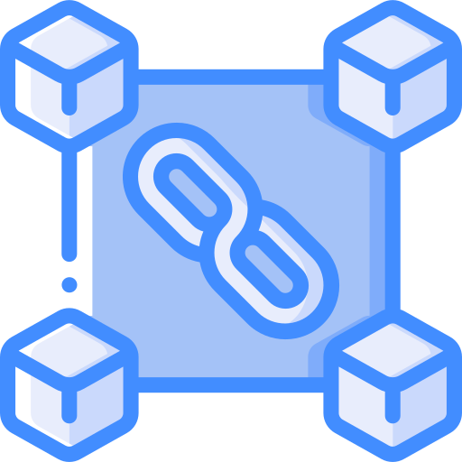 ブロックチェーン Basic Miscellany Blue icon