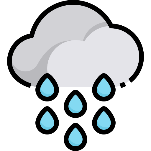 deszczowy Justicon Lineal Color ikona