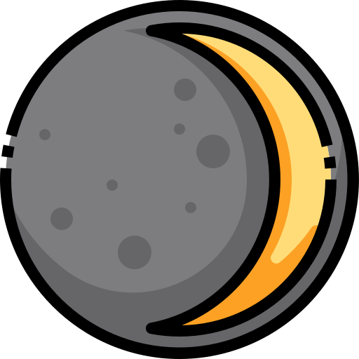 fase lunar Justicon Lineal Color icono