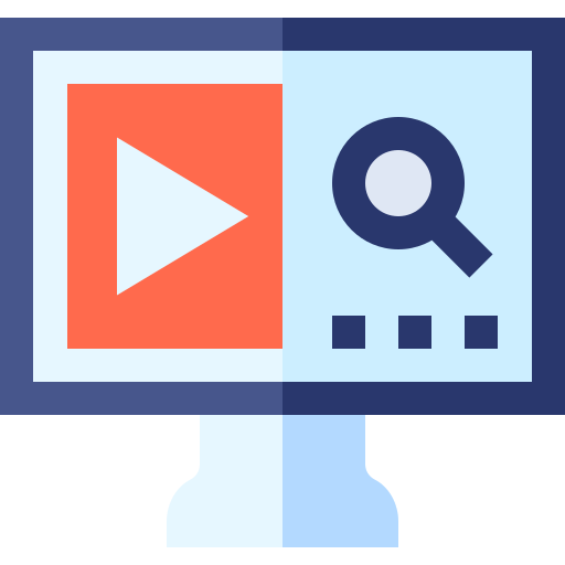ricerca video Basic Straight Flat icona