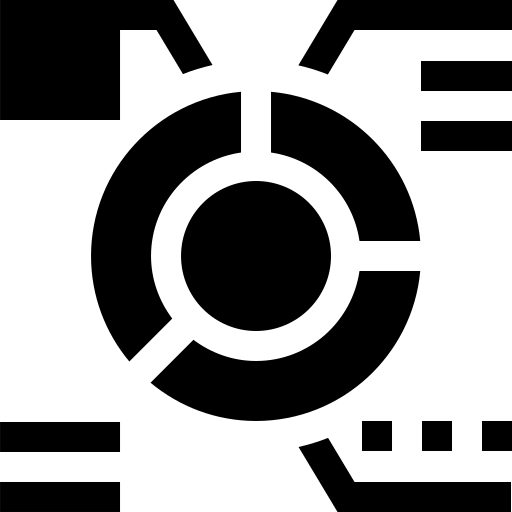 diagramme circulaire Basic Straight Filled Icône