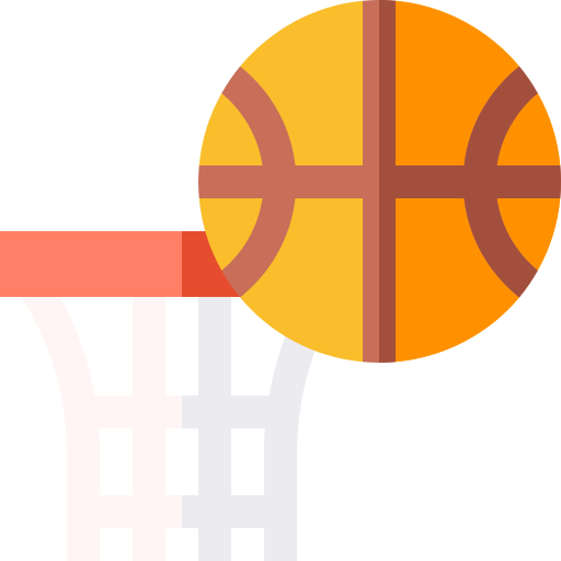 basketbal hoepel Basic Straight Flat icoon