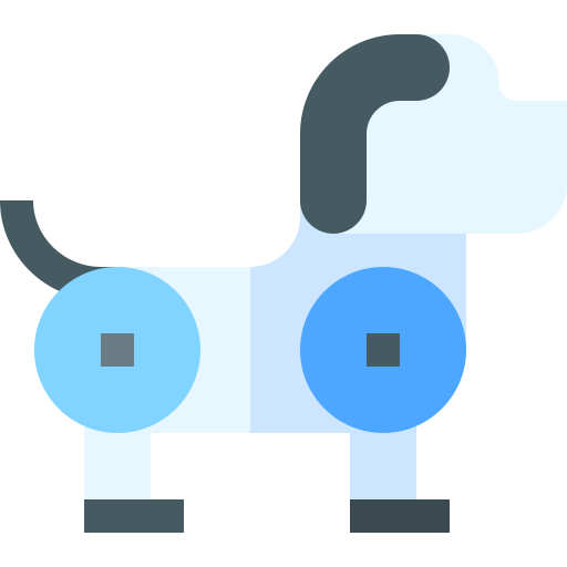Robotic dog Basic Straight Flat icon