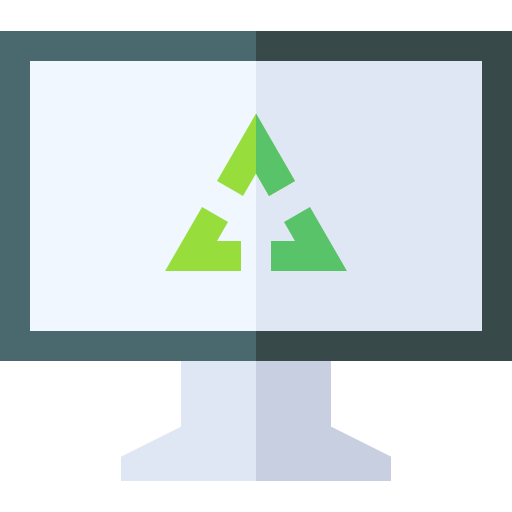 Computer monitor Basic Straight Flat icon