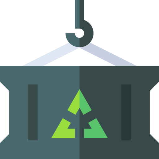 Recycling container Basic Straight Flat icon