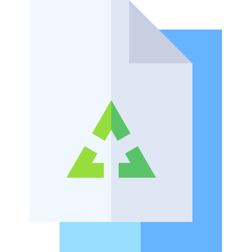 recyclingpapier Basic Straight Flat icon