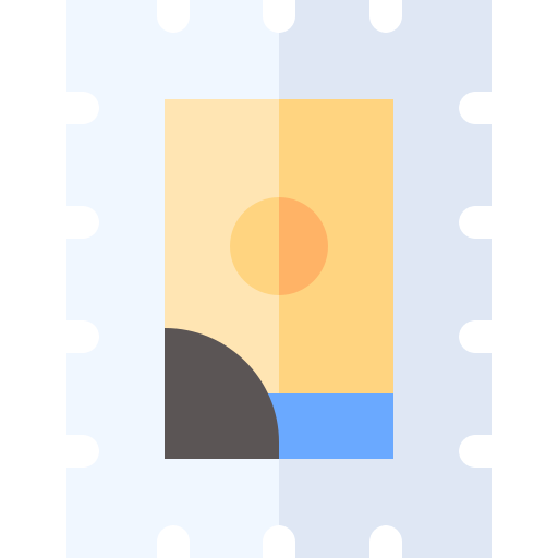 sello postal Basic Straight Flat icono