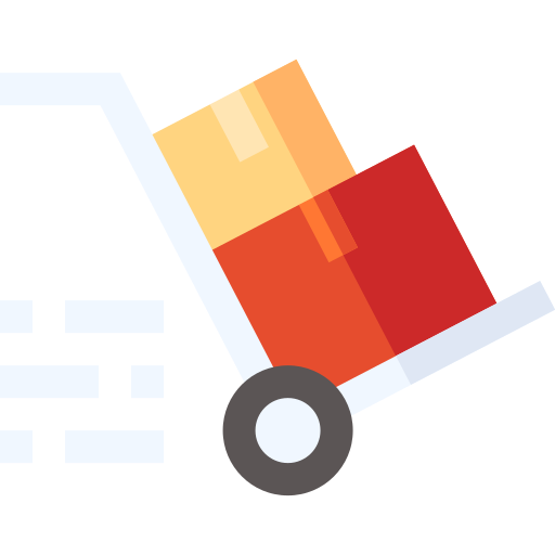 Trolley Basic Straight Flat icon