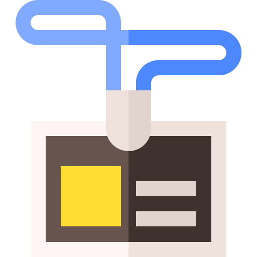 idカード Basic Straight Flat icon