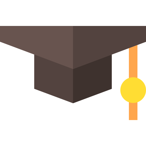 Mortarboard Basic Straight Flat icon