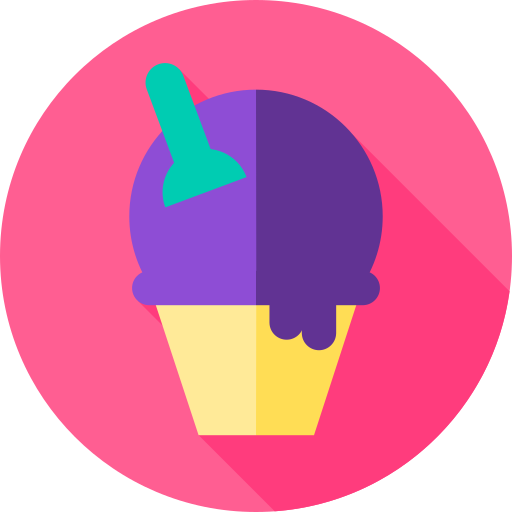 Ice cream Flat Circular Flat icon