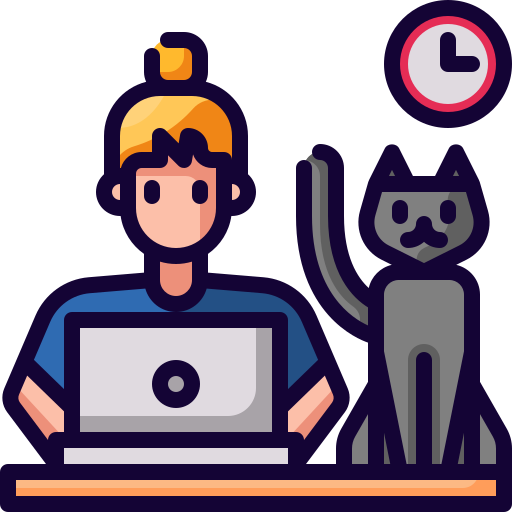 Working at home Generic Outline Color icon