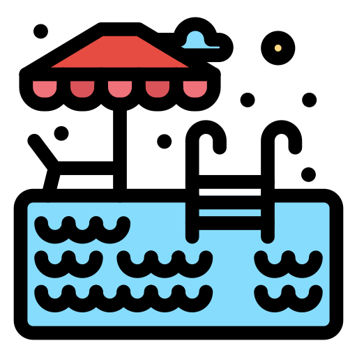 Плавательный бассейн Flatart Icons Lineal Color иконка