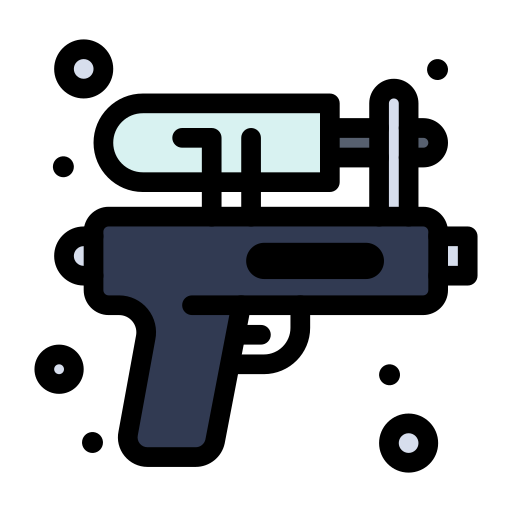 waterpistool Flatart Icons Lineal Color icoon