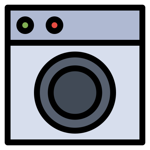 machine à laver Flatart Icons Lineal Color Icône