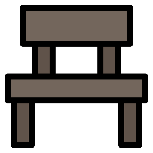 Chair Flatart Icons Lineal Color icon