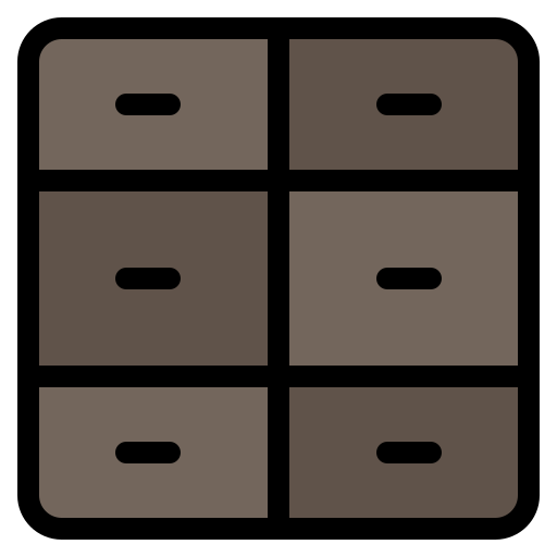 Closet Flatart Icons Lineal Color icon