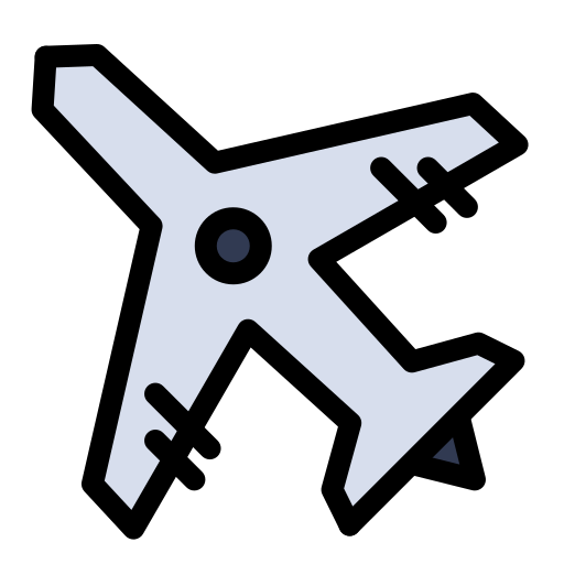 flugzeug Flatart Icons Lineal Color icon