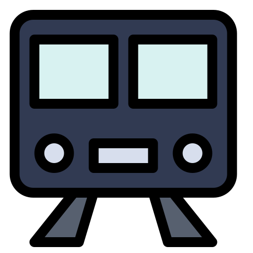 Поезд Flatart Icons Lineal Color иконка