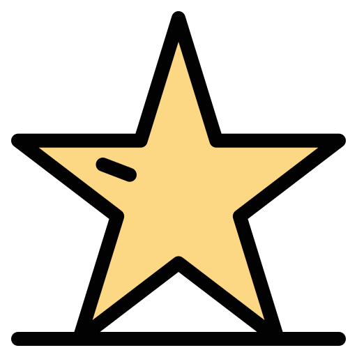 estrella Flatart Icons Lineal Color icono