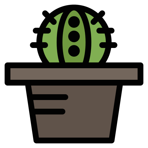 kaktus Flatart Icons Lineal Color ikona