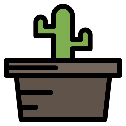 kaktus Flatart Icons Lineal Color ikona