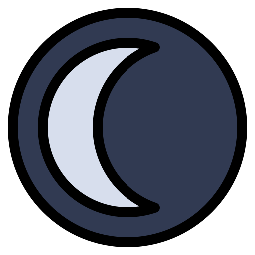 księżyc Flatart Icons Lineal Color ikona