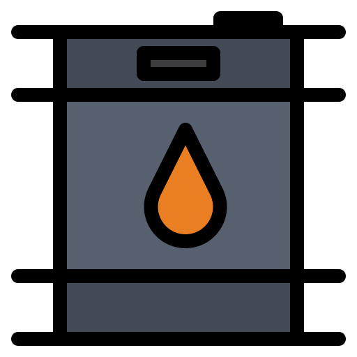 Gasoline Flatart Icons Lineal Color icon