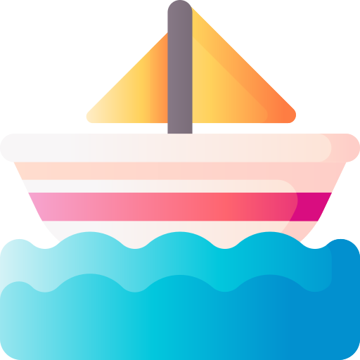 bateau 3D Basic Gradient Icône