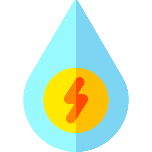 energia hydrauliczna Basic Rounded Flat ikona