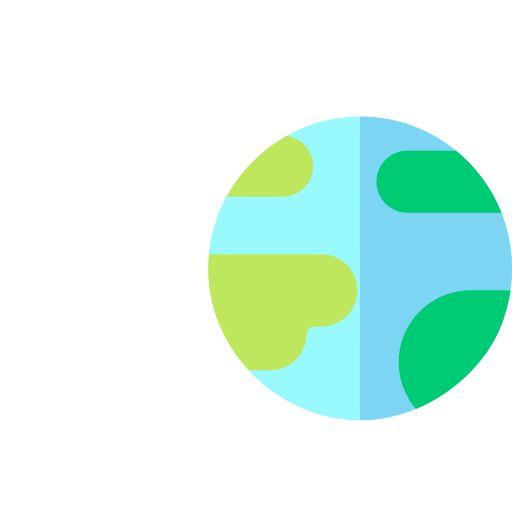 planeta tierra Basic Rounded Flat icono
