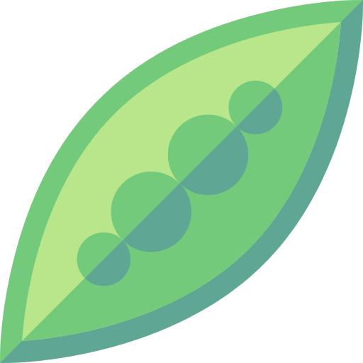 zielone fasolki Basic Straight Flat ikona