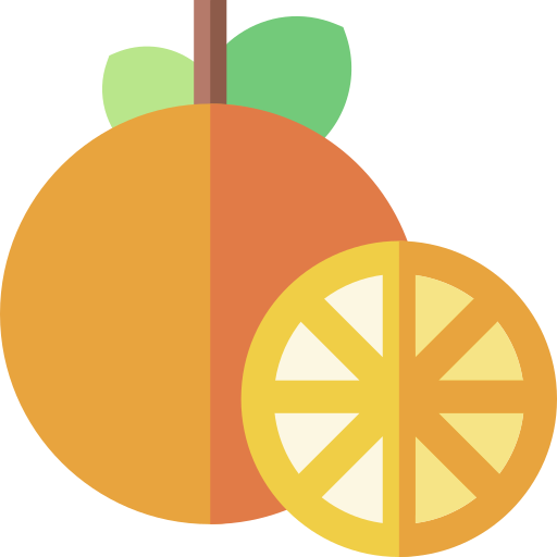 orange Basic Straight Flat icon