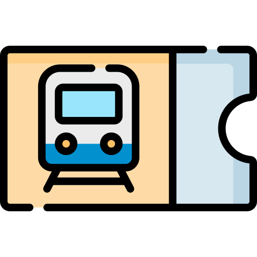 Train ticket Special Lineal color icon
