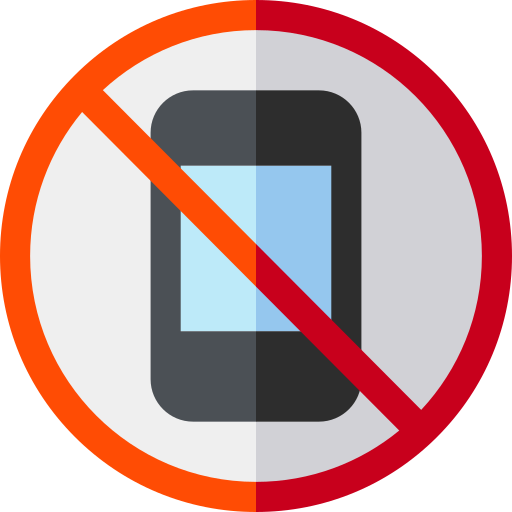 No smartphones Basic Straight Flat icon