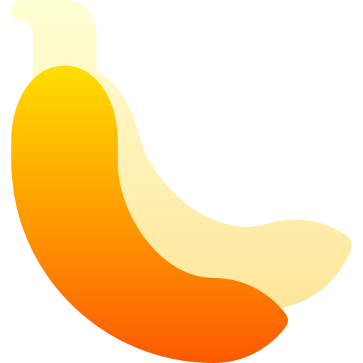 banana Basic Gradient Gradient Ícone