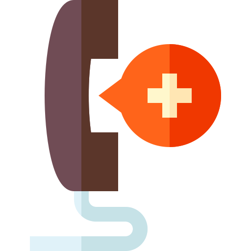 llamada de emergencia Basic Straight Flat icono