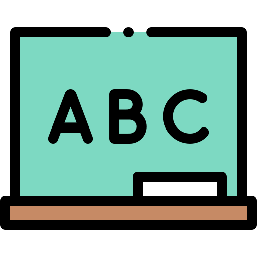 Blackboard Detailed Rounded Lineal color icon