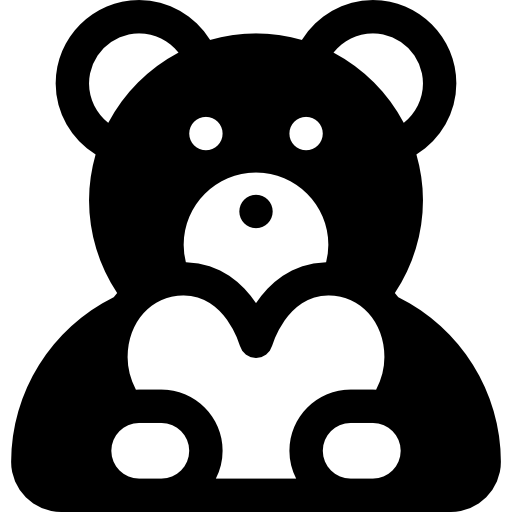 urso teddy Basic Rounded Filled Ícone