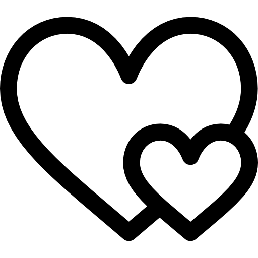 corazones Basic Rounded Lineal icono