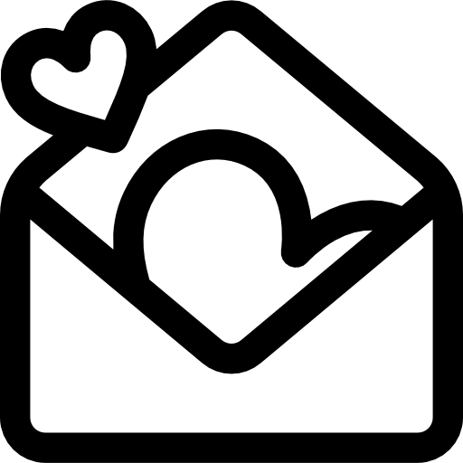 carta de amor Basic Rounded Lineal icono