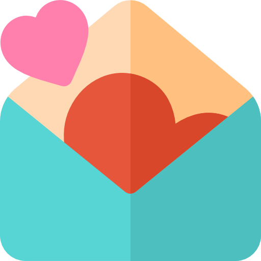 Love letter Basic Rounded Flat icon