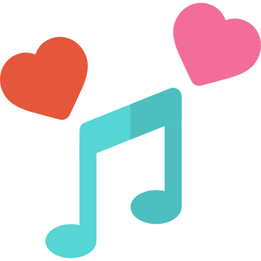 Romantic music Basic Rounded Flat icon