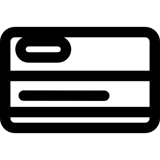 karta kredytowa Basic Rounded Lineal ikona