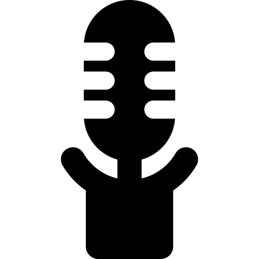 microfoon Basic Rounded Filled icoon