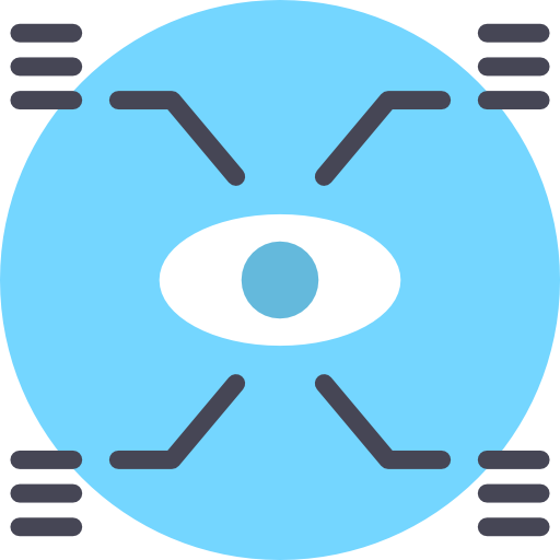 Bionic contact lens Special Flat icon