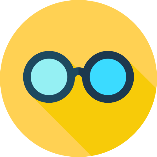 okulary do czytania Flat Circular Flat ikona