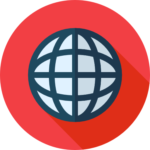 지도 및 깃발 Flat Circular Flat icon