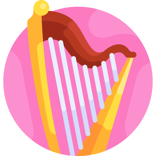 Harp Detailed Flat Circular Flat icon