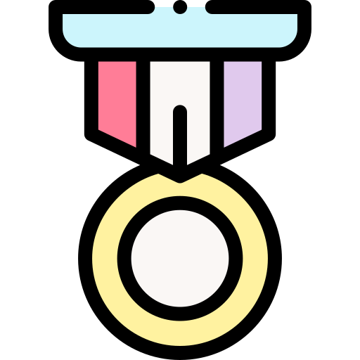 medalha Detailed Rounded Lineal color Ícone